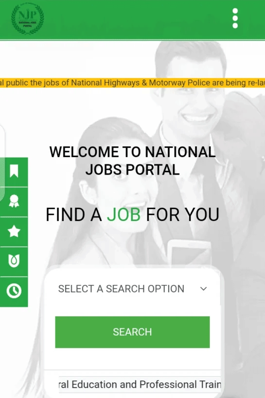 Open the National Job Portal