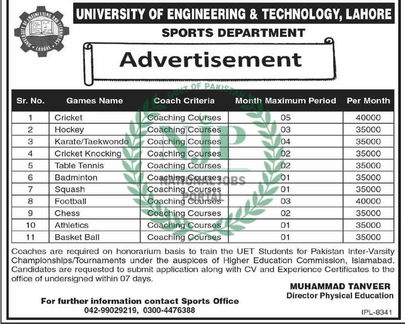 UET Jobs 2024 Advertisement