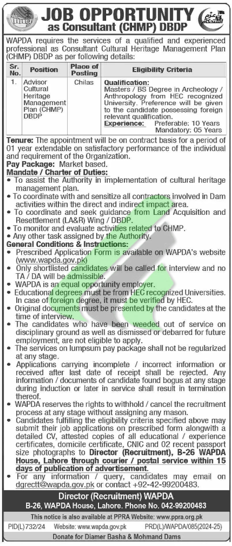 WAPDA Jobs 2024 Advertisement