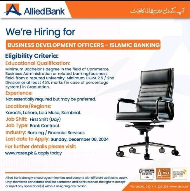 Allied Bank Jobs 2024 Advertisement