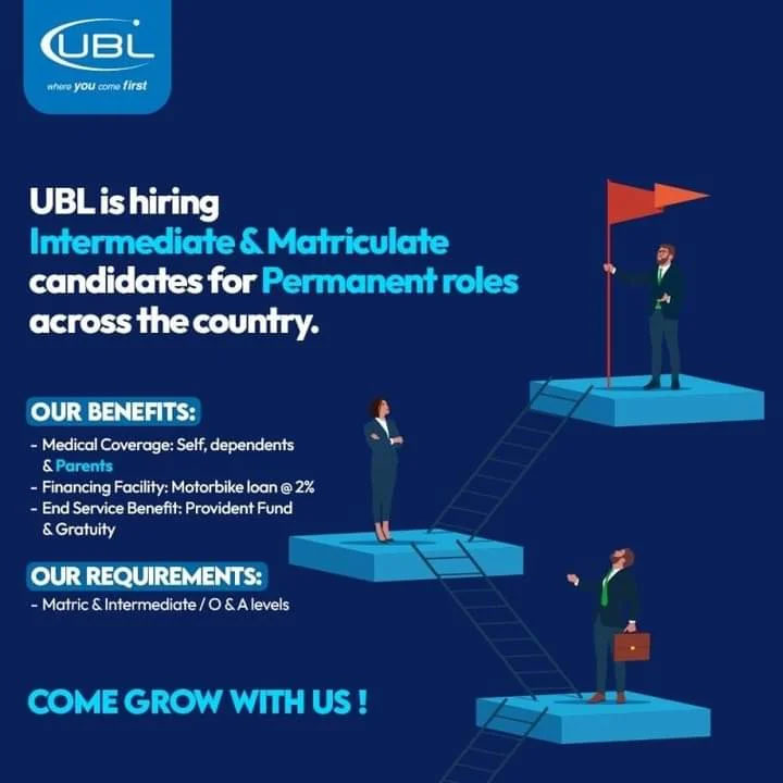 UBL Bank Jobs 2024 Advertisement