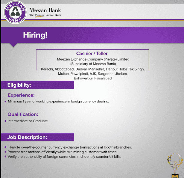 Meezan Bank Jobs 2024 Advertisement