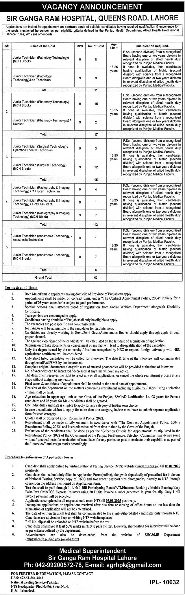 Ganga Ram Hospital Jobs 2025 Advertisement 