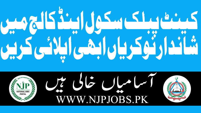 Cantt Public School & College Jobs